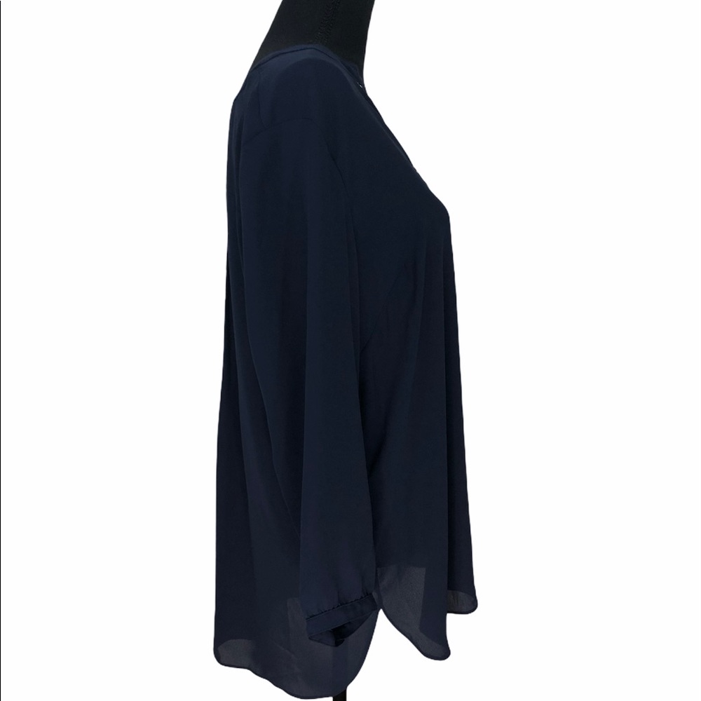 JM Collection Split Neck Tunic - Picture 5 of 7